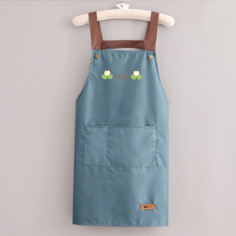 Waterproof Solid Color Apron Set for Kitchen and Household Use | Kitchen Accessories
