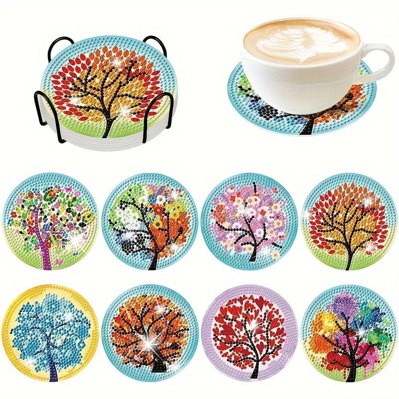 Valentine's Day Heart Shaped Flower Acrylic and Wood Placemat Set | Home & Kitchen Tableware