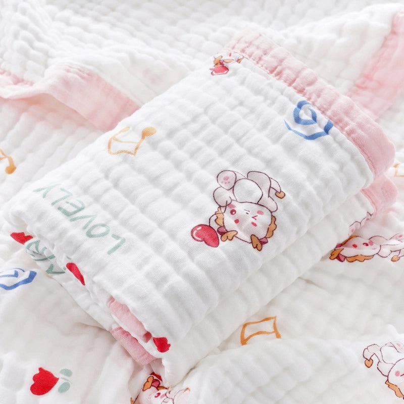 Soft Baby Bath Towel | Newborn Six-layer Gauze Cotton Absorbent Bath Quilt | Baby Care Essentials|婴儿用品