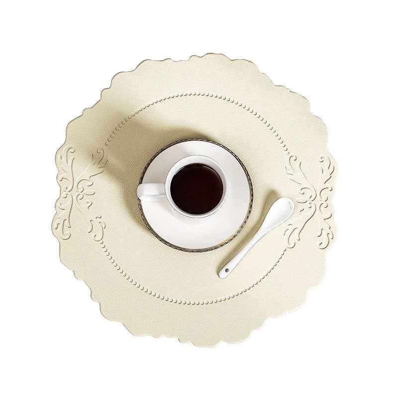 Nordic Imitation Leather Placemat | Waterproof Heat-Resistant Table Mat for Hotel and Home Dining | Dining Table Accessories|餐具配件