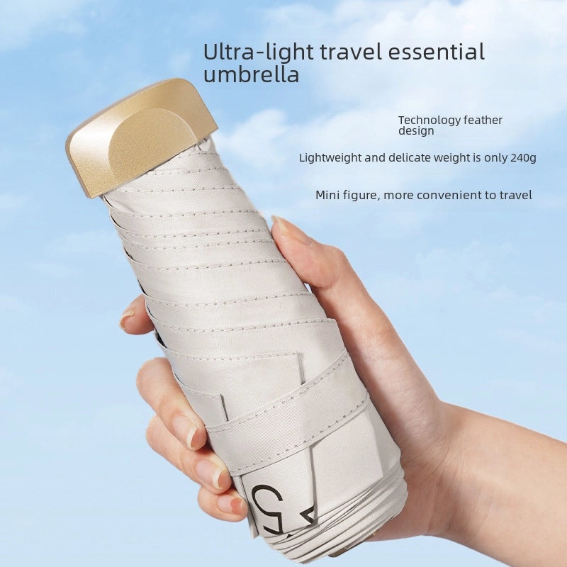 50% UV Protection Foldable Umbrella Compact Pocket Size Eight and Six Bone Options | Sun & Rain Umbrellas