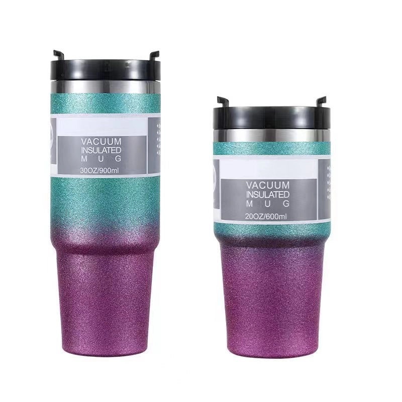Stainless Steel Thermos Cup with Casual Letter Design and Solid Color | Drinkware & Thermoses