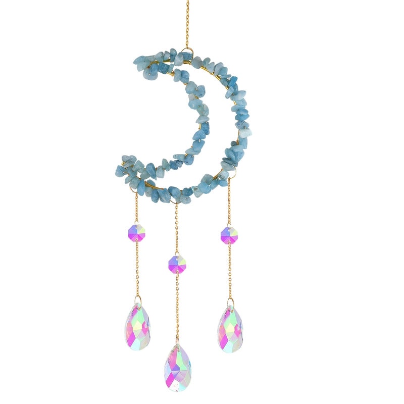 Elegant Moon Crystal Suncatcher Wind Chime for Home Decor|Home Decor & Accessories