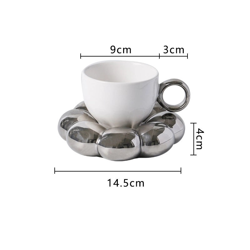 Cute Nordic Macaron Ceramic Coffee Cup and Saucer Set|Home & Kitchen Tableware