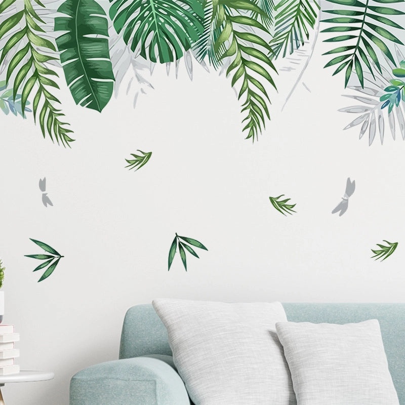 Tropical Green Leaf Wall Decals for Home Decor|Home Decoration