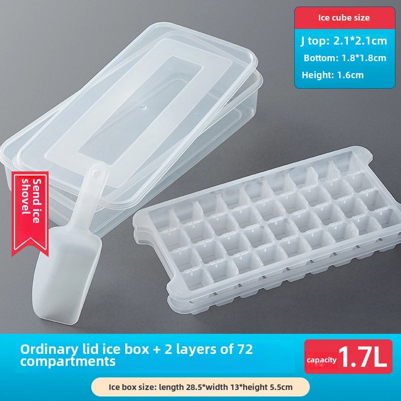 Multi-layer Plastic Ice Cube Tray with Lid | Kitchen & Dining Accessories