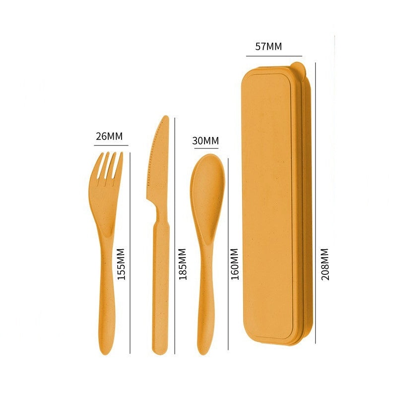Wheat Straw Casual Tableware Set Solid Color Eco-Friendly Dinnerware | Kitchen & Dining