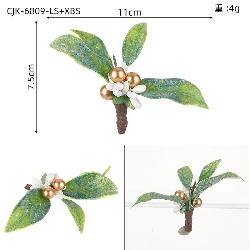 Elegant Christmas Leaf Napkin Ring | Holiday Table Decor