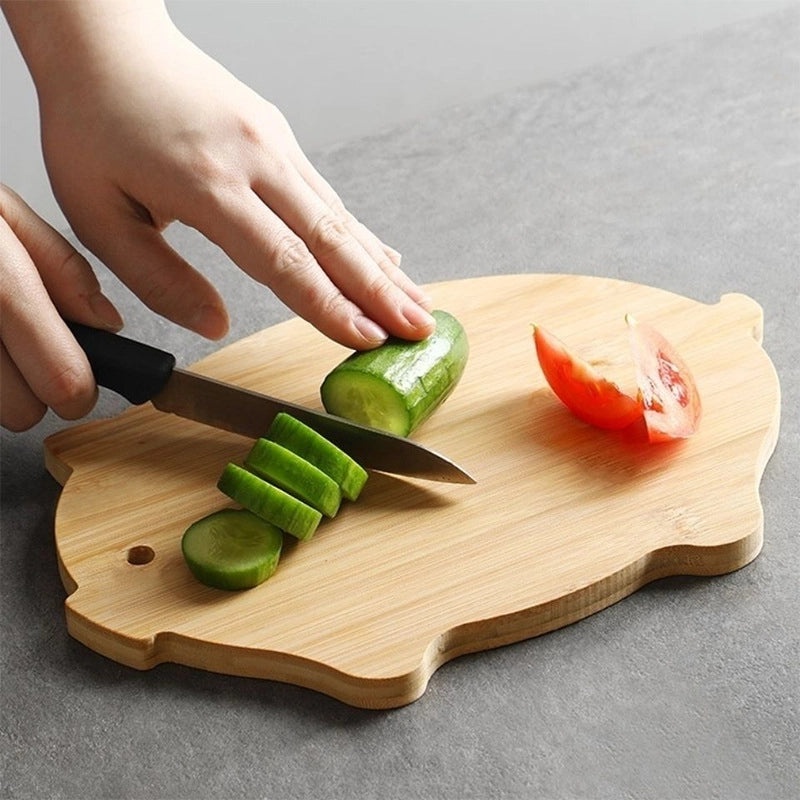 Mini Animal Bamboo Cutting Board for Baby Food & Fruit | Kitchen Cutting Boards