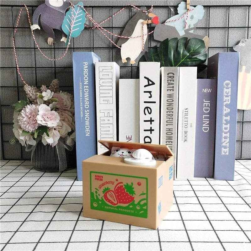 Cute Cat Piggy Bank Toy Plastic Coin Collector | Kids Toys & Collectibles