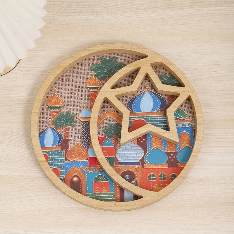 Vintage Star and Moon Wooden Ornament | Home Decor Accessories