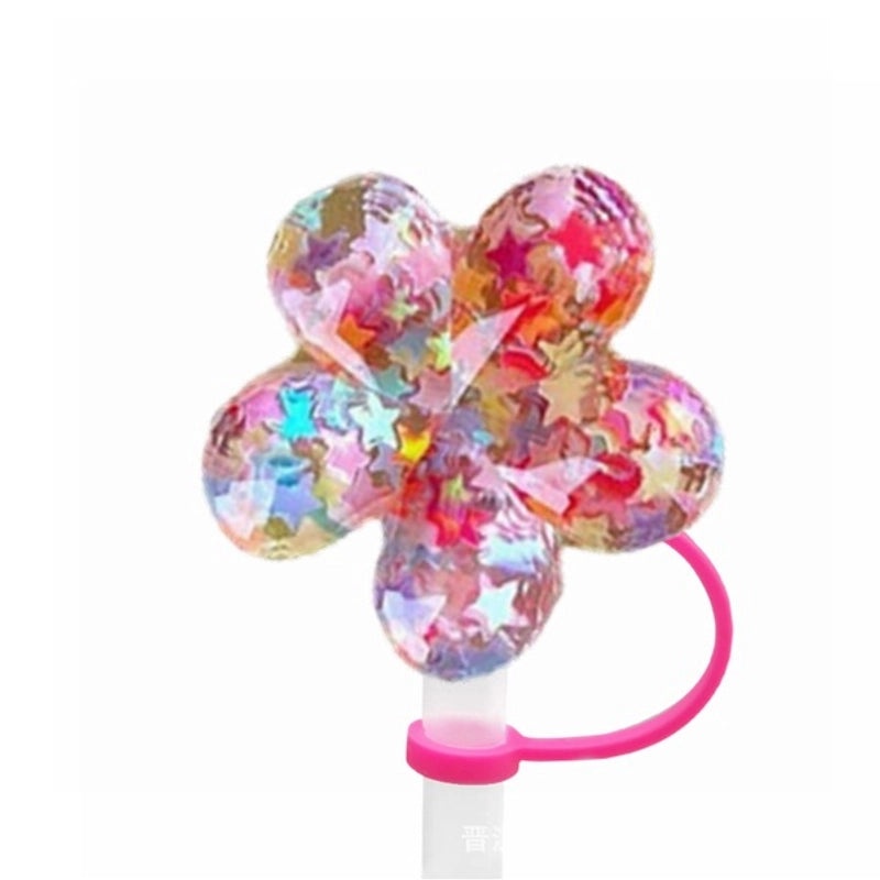 Pastoral Star Fruit Resin Straw Cap, Cute Casual Decorative Silica Gel Cover | Drinkware Accessories