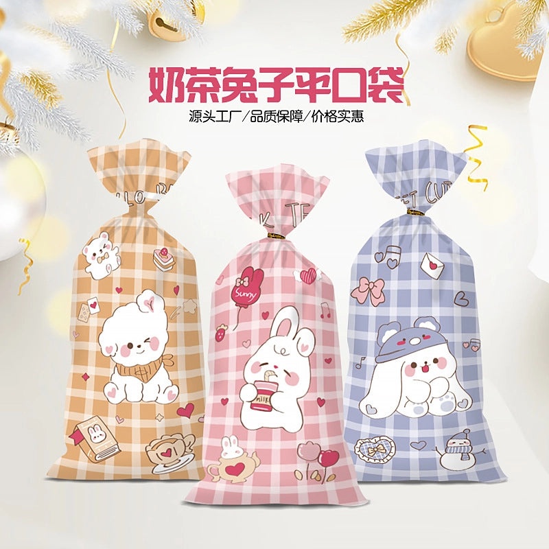 Happy Every Day Snowflake Crisp Cookie Self-adhesive Packaging Bags for Mooncake and Nougat Gifts|Packaging & Wrapping Supplies