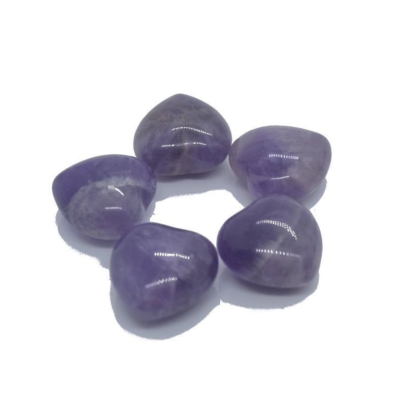 Pink Heart-Shaped Crystal Gemstone 2cm Handmade Decorative Ornament|Home Decor