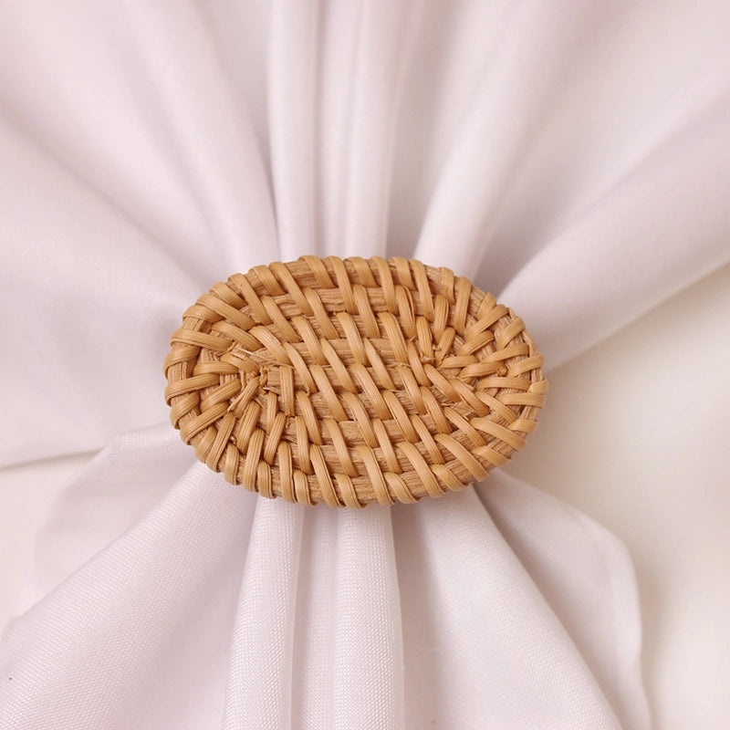 Simple Bamboo Napkin Rings Set of 6 for Casual Dining | Tableware & Dining Accessories