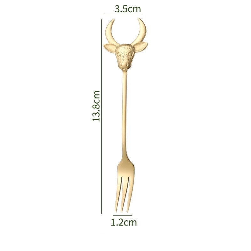 Cute Animal Design 304 Stainless Steel Spoon Single Piece|Kitchen Utensils