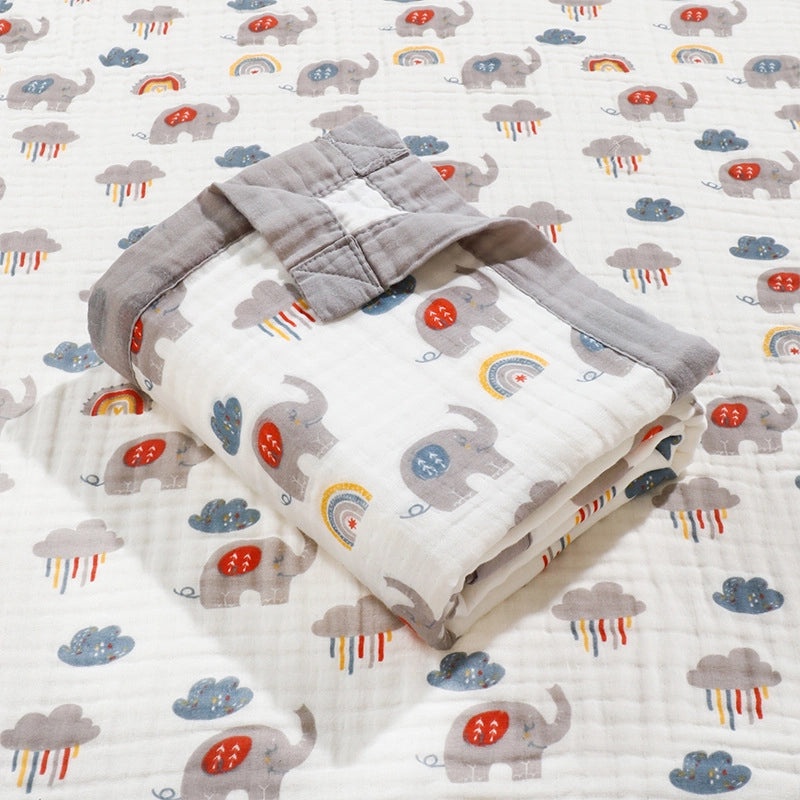 Newborn Baby Cotton Gauze Hooded Bath Towel Blanket Soft Absorbent Baby Bath Wrap|Baby Bath Towels & Accessories