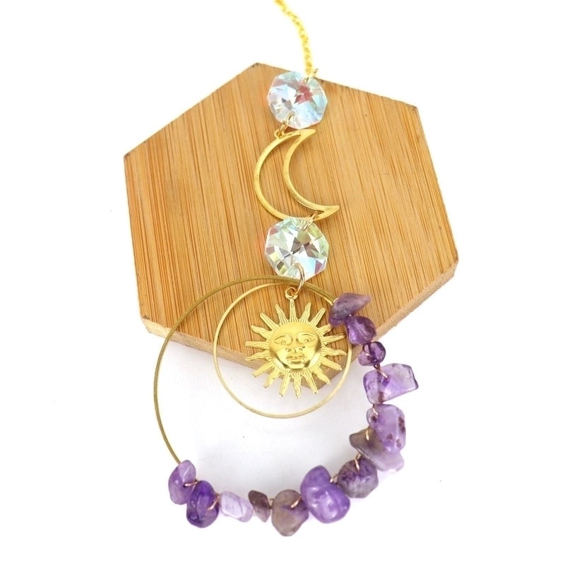 Sun and Moon Crystal Metal Pendant Stylish Jewelry Accessory | Necklaces & Pendants