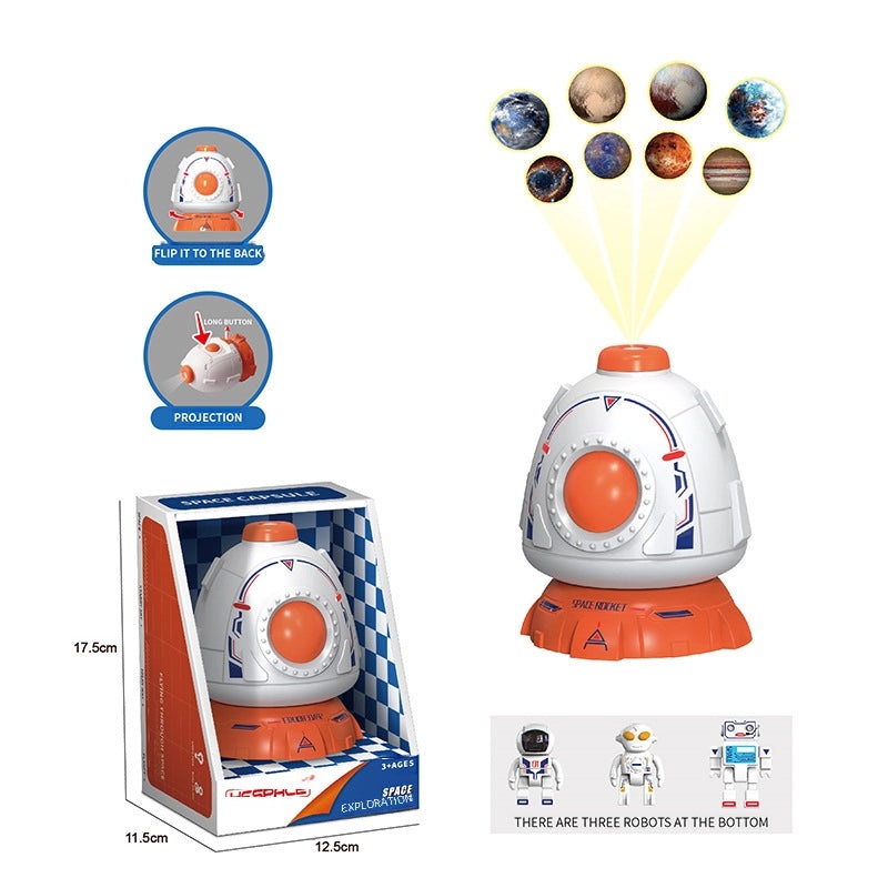 DIY Space Rocket Toy with Light, Music & Projection | Educational Science Baby Toy | Kids Rocket Assembly Kit|Educational Toys