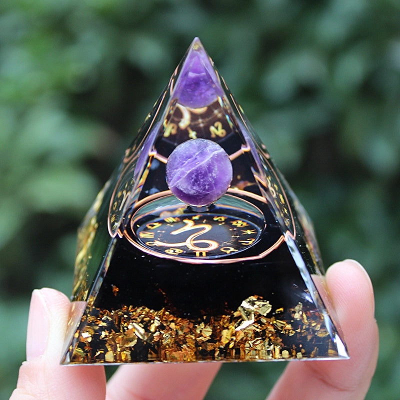 Minimalist Resin Crystal Pyramid Ornament|Home Decor Accessories