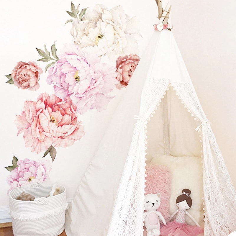 Elegant Floral PVC Wall Decal|Home Decor Wall Stickers