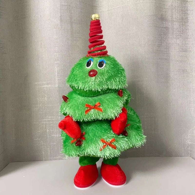 Glowing Musical Dancing Christmas Tree Plush Toy for Kids|Holiday Gifts Toys