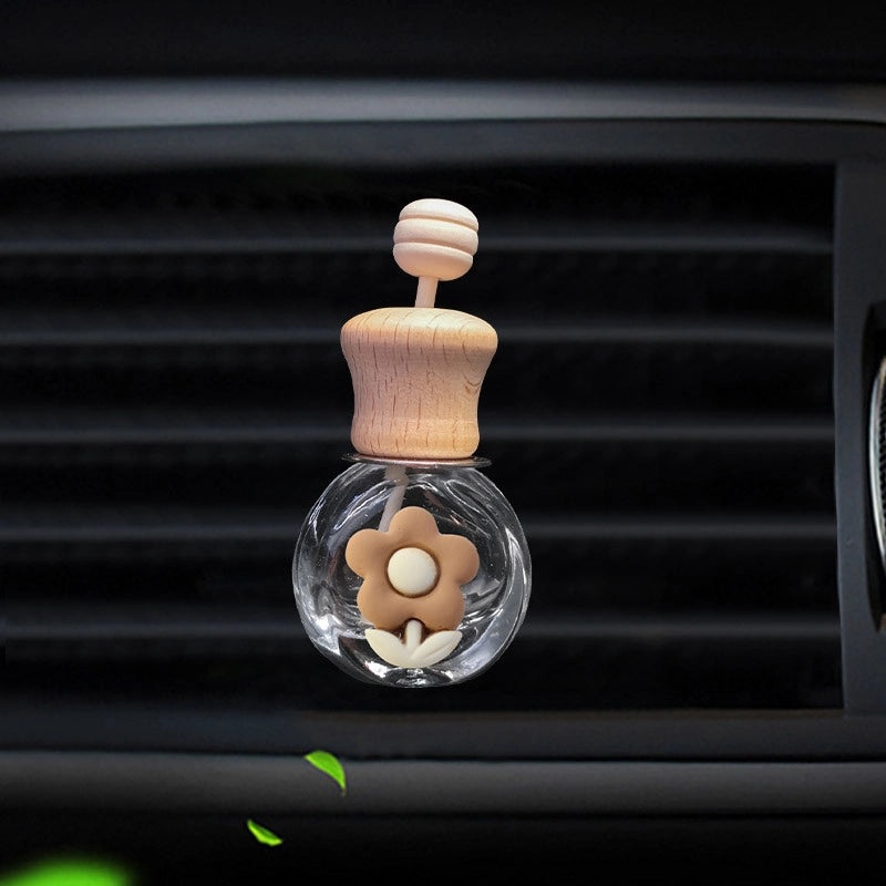 Cartoon Milk Tea Color Car Air Vent Perfume Bottle Cute Aromatherapy Ornament | Car Accessories