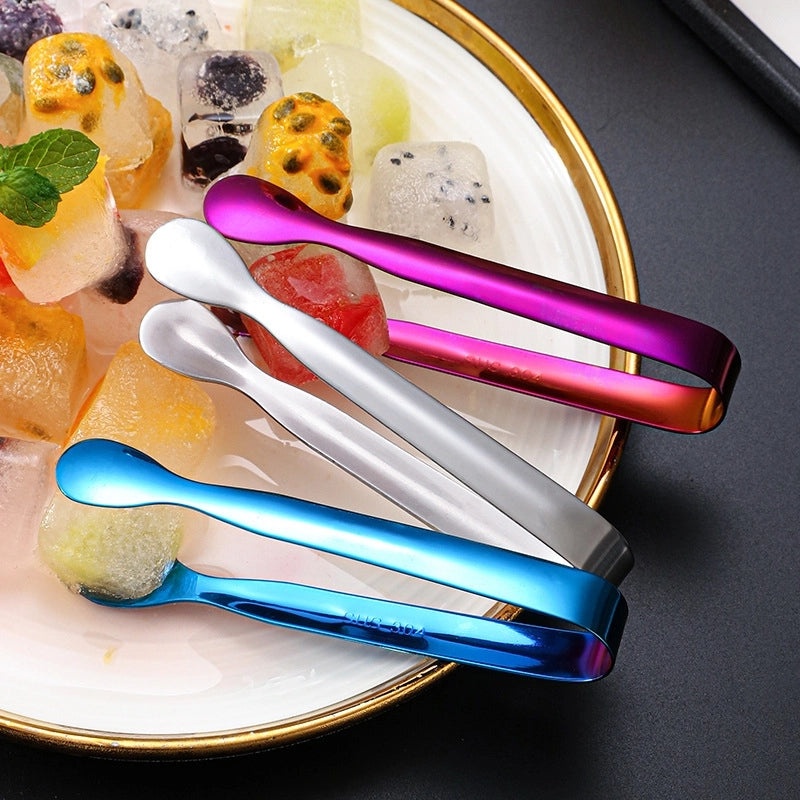 304 Stainless Steel Ice Tongs Thickened Metal Sugar Clip for Ice Blocks and Ice Grains|Kitchen Utensils & Tools