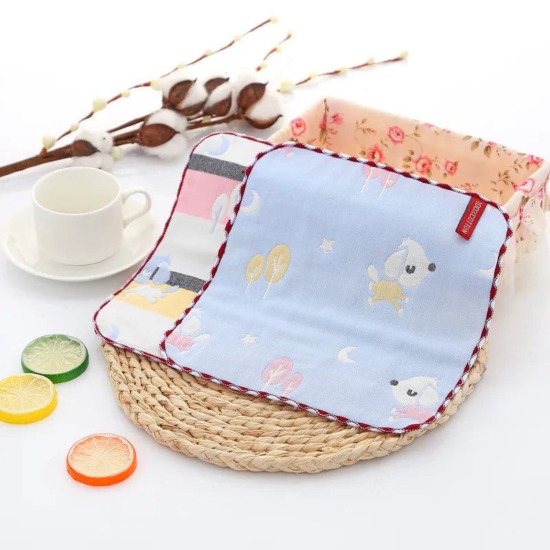Adorable Cartoon Cotton Baby Burp Cloths Soft Absorbent Accessories for Newborns|Baby Accessories