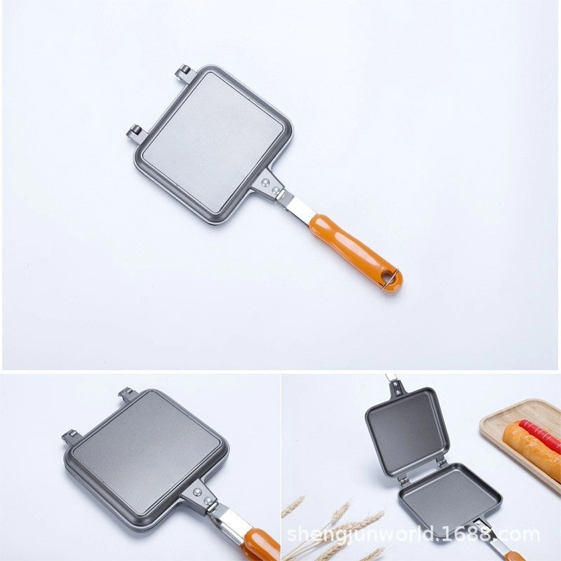 Double-sided Non-stick Sandwich Pan with Grid Pattern | Kitchen Bakeware