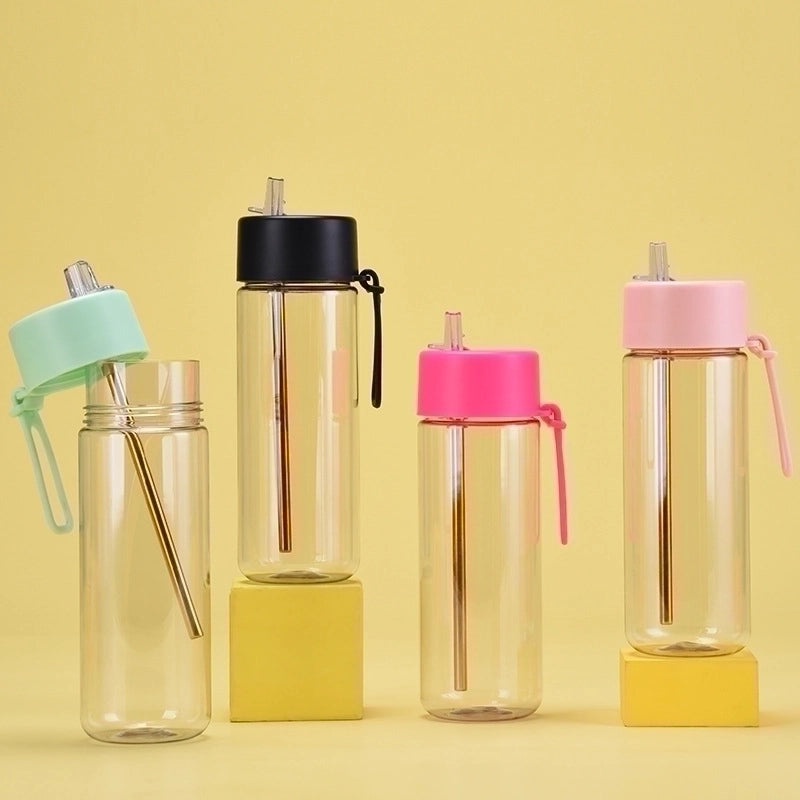 Stylish Solid Color Plastic Water Bottle for Everyday Use | Travel Accessories