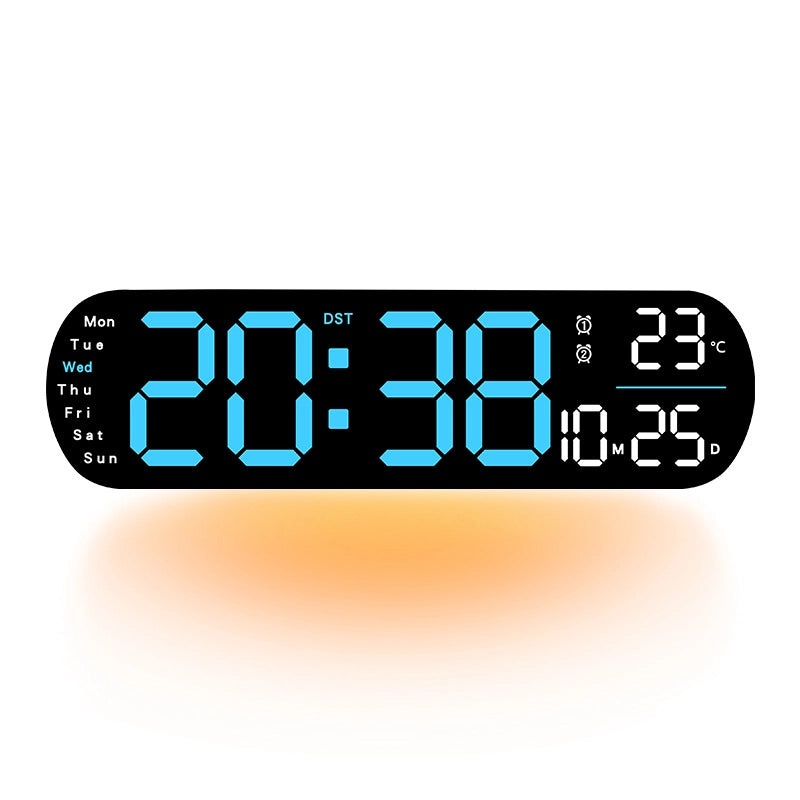 Creative Multi-Function LED Digital Wall Clock Large Screen Alarm Clock for Living Room Timing 5502|Home Decor Clocks