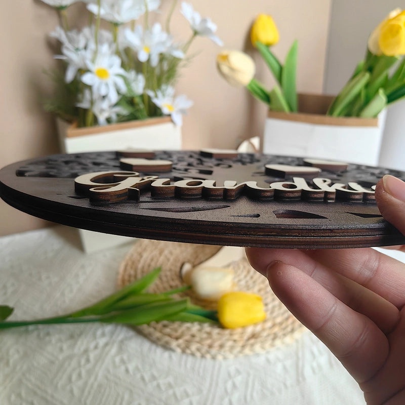 Elegant Wooden Letter Ornaments for Mother's Day | Home Decor & Gifts