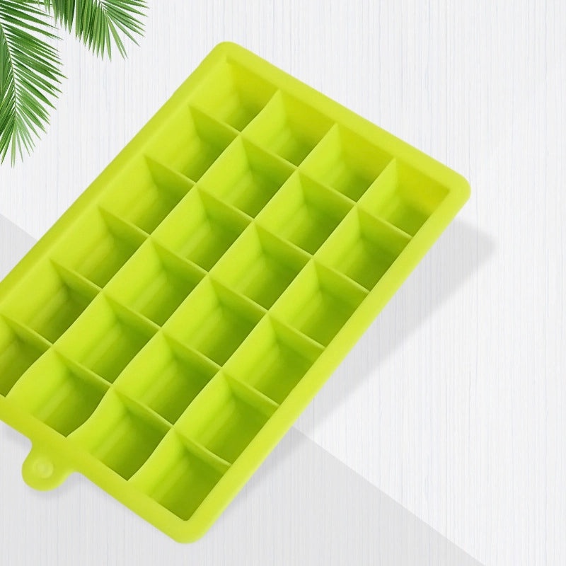 Silicone 24-Square Ice Cube Mold with Lid for Home Use | Kitchen & Dining Accessories