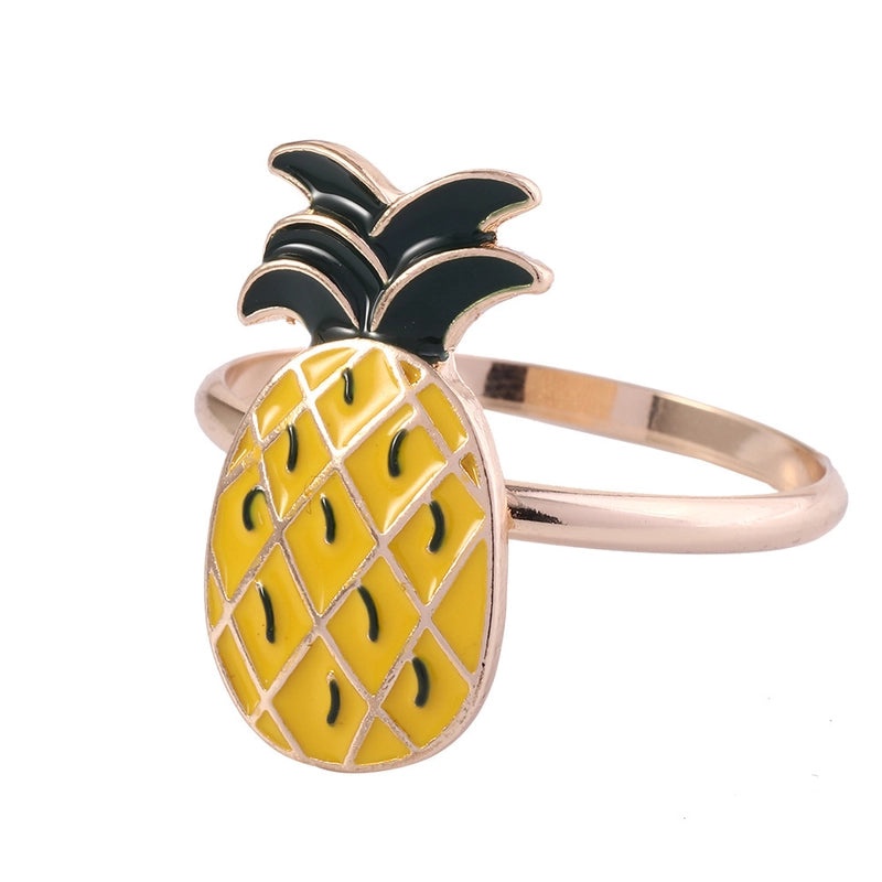 Cartoon Cherry Banana Alloy Napkin Ring for Casual Elegant Table Setting | Home Decor Tableware