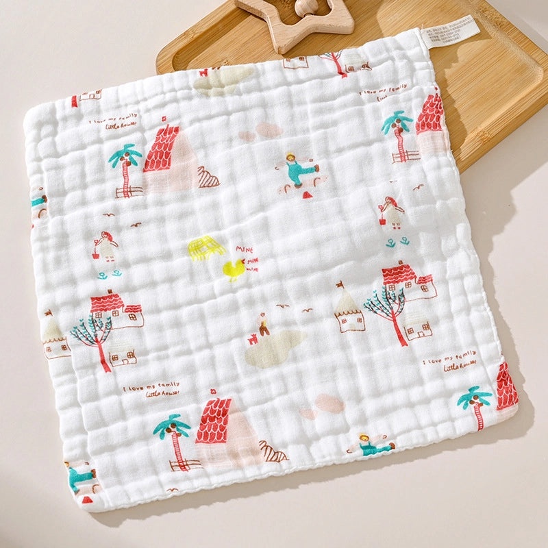 Adorable Cartoon Fruit and Fish Baby Burp Cloths Soft Infant Accessories|Baby Essentials