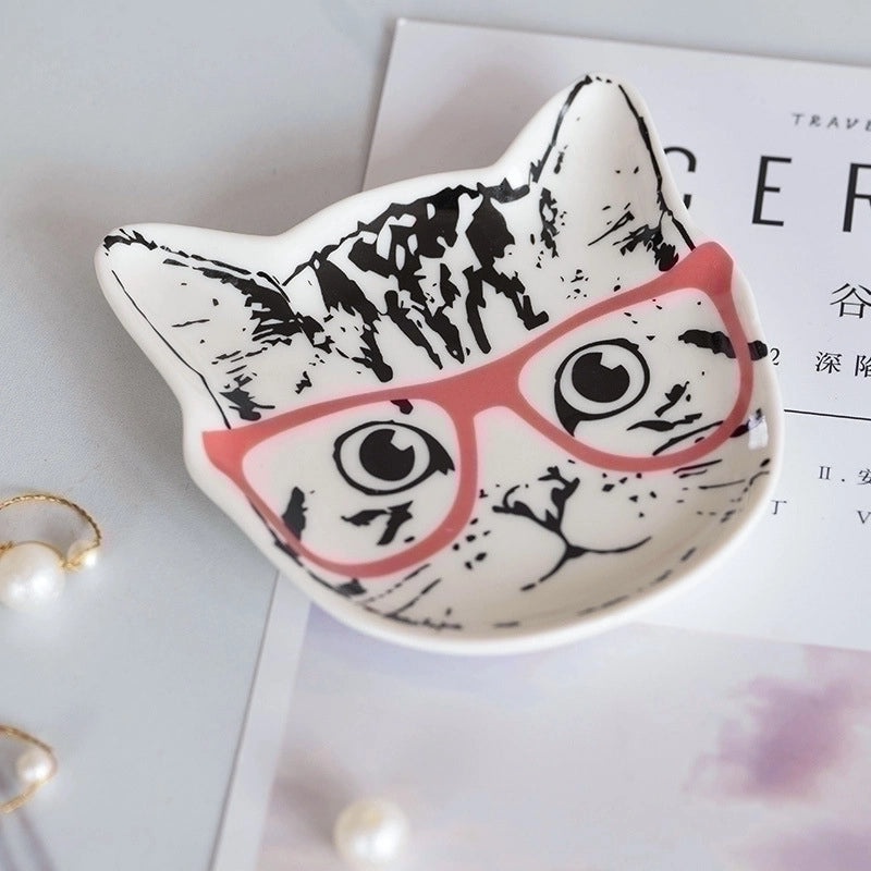 Adorable Animal Design White Porcelain Plate Single Piece|Home Decor Tableware Dishes Plates