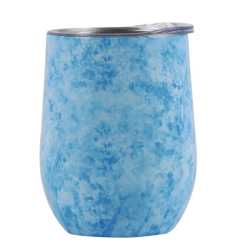 Stylish Stainless Steel Thermos Cup with Stripe and Solid Color Design | Drinkware & Thermoses