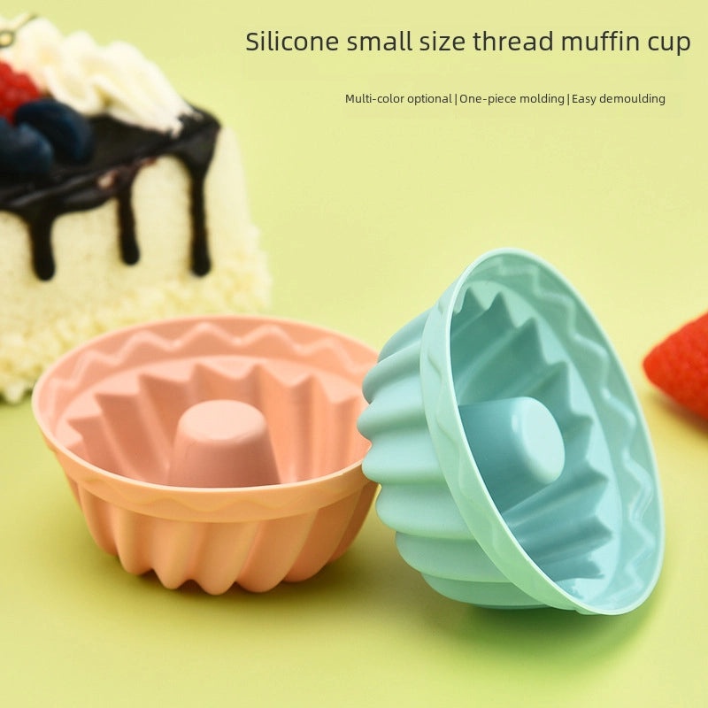 Silicone Muffin Cup Cake Mold for Baking Pudding Jelly DIY Tools | Kitchen Bakeware