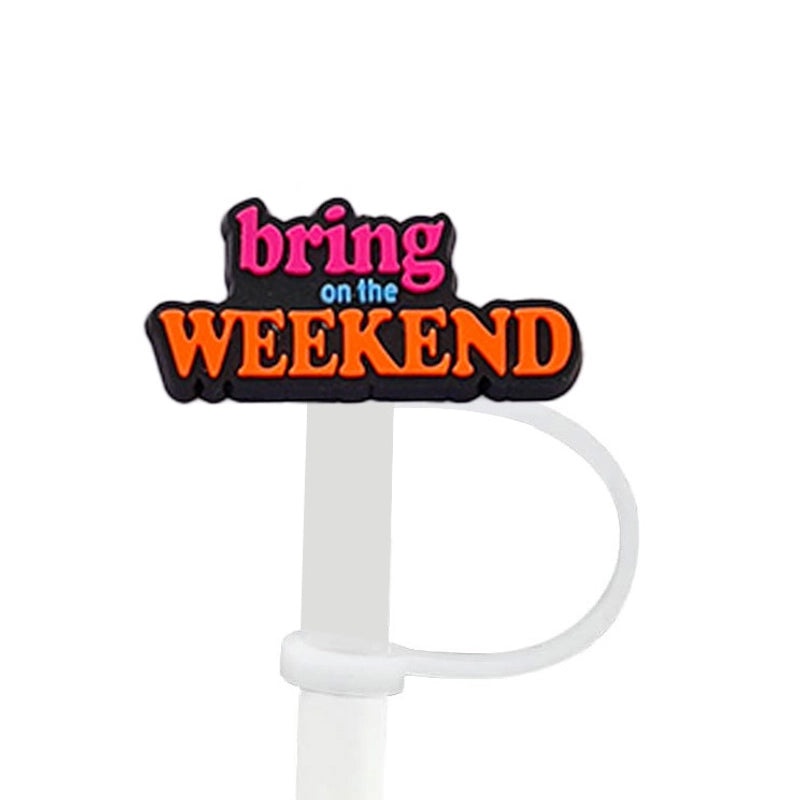 Silicone Letter Straw Mouthpiece 1 Piece Soft Cute Reusable Drink Accessory|Drinkware & Bar Accessories