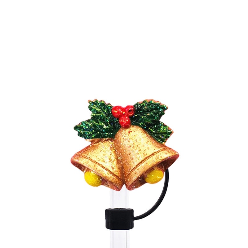 Multicolor Christmas Straw Caps Set 10 PCS | Drink Accessories & Barware
