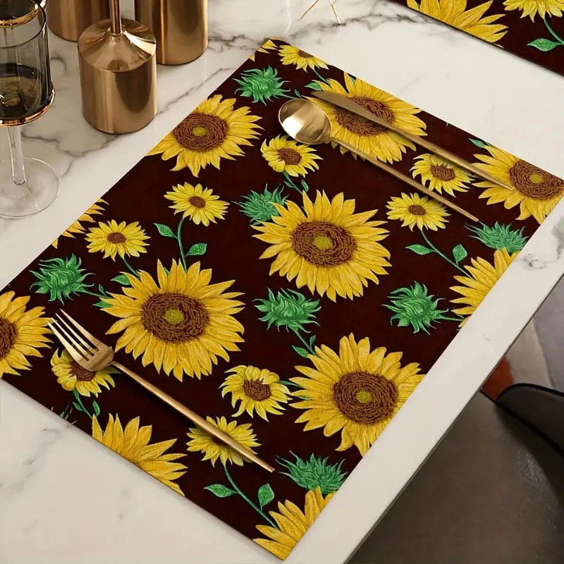 Romantic Minimalist Heart Letter Linen Placemat for Valentine’s Day | Home Decor & Tableware