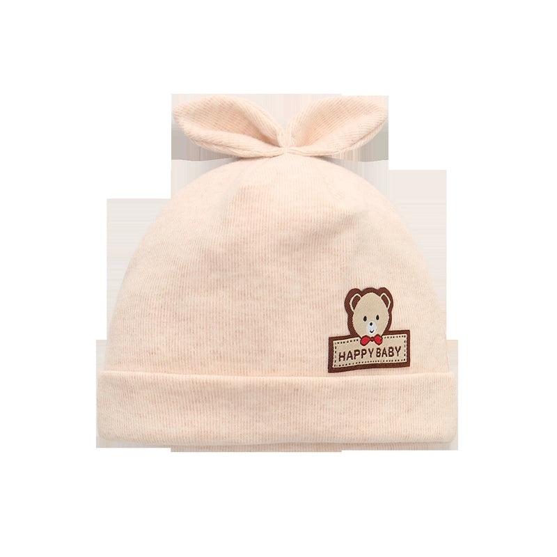 Cotton Baby Hat with Double Bow Ears for Newborns 0-6 Months Warm Hat for Spring Autumn Winter|Baby Accessories