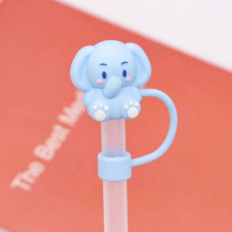 Silicone Animal Straw Cap Cover - Cute Casual Decorative Drink Accessory | Drinkware Accessories