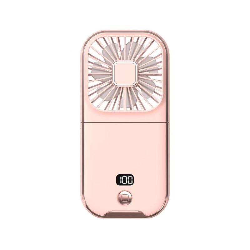 Handheld Folding Mini Fan with Digital Display & Mobile Phone Holder | Small Rechargeable Portable Fan | Personal Cooling Device|Small Electronic