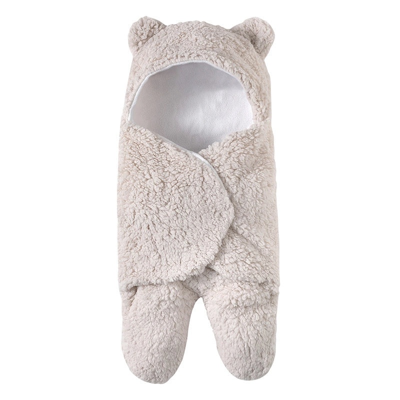 Baby Lamb Plush Sleeping Bag for Newborns Thickened Autumn Winter Swaddle Cover Anti-Scare Soft Infant Sleep Sack|Baby Sleepwear & Swaddles