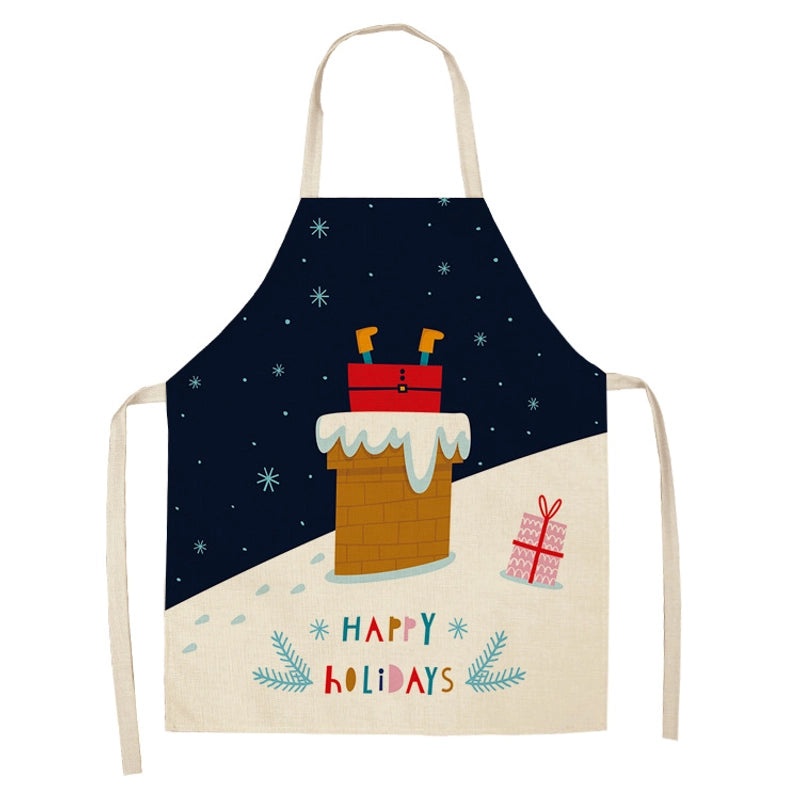 Holiday Themed Synthetic Fiber Apron with Text Design 1 Piece|Kitchen & Dining Accessories