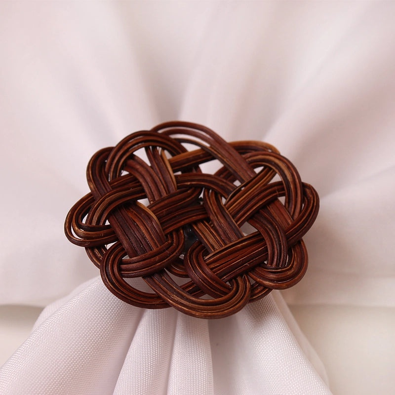 Simple Bamboo Napkin Rings Set of 6 for Casual Dining | Tableware & Dining Accessories