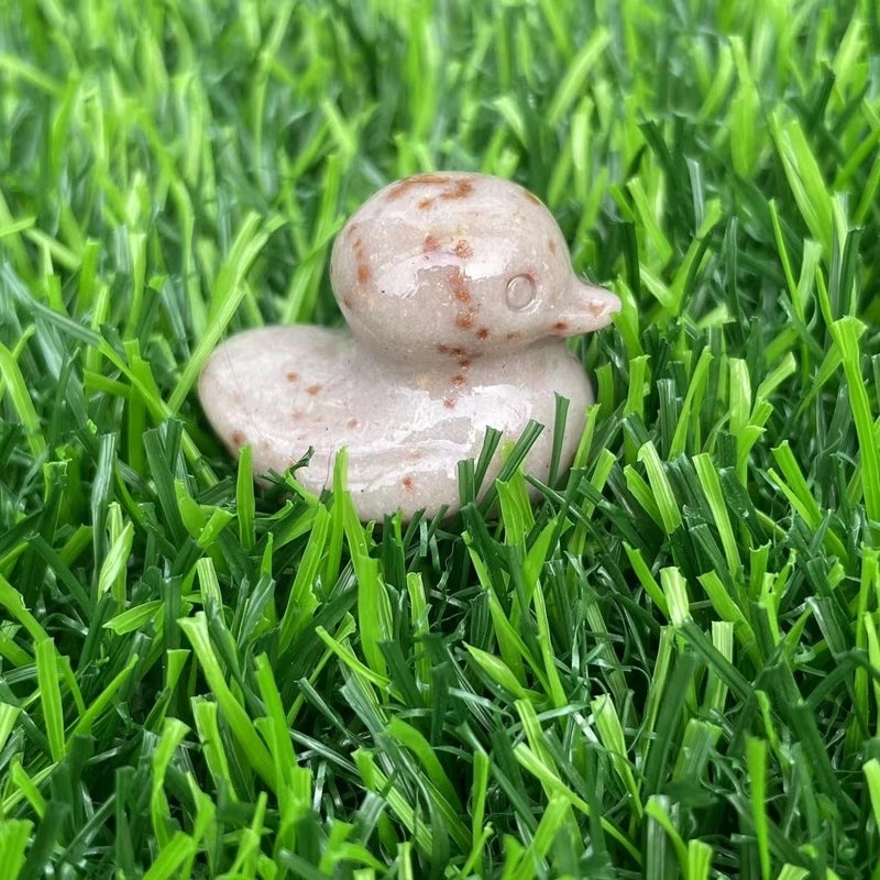 Retro Duck Natural Stone Ornament Cute Decorative Artificial Sculpture|Home Decor