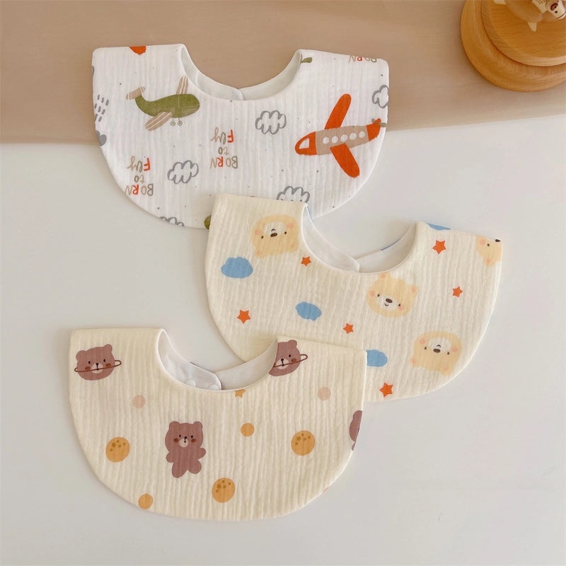 Baby Soft Cotton Gauze Newborn Bib Waterproof Absorbent Scarf for Autumn Winter|Baby & Kids Accessories